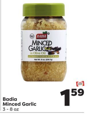 Weis Markets Badia minced garlic offer