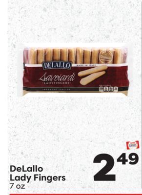 Weis Markets Delallo lady fingers offer