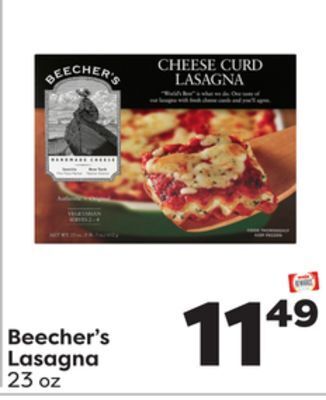 Weis Markets Beecher's lasagna offer