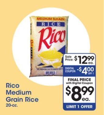 Price Rite Rico medium grain rice offer