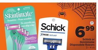 Weis Markets Schick or skintimate disposable razors offer