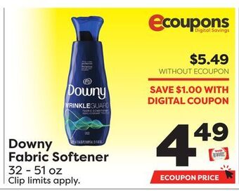 Weis Markets Downy fabric softener offer
