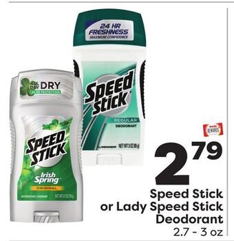Weis Markets Speed stick or lady speed stick deodorant offer