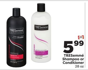 Weis Markets Tresemmé shampoo or conditioner offer