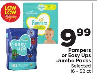 Weis Markets Pampers or easy ups jumbo packs offer
