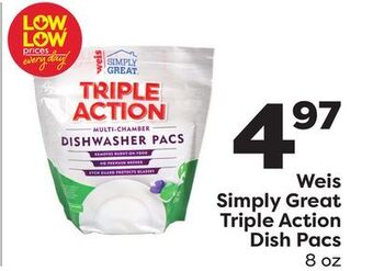 Weis Markets Weis simply great triple action dish pacs offer