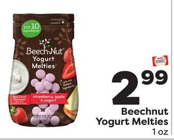 Weis Markets Beechnut yogurt melties offer