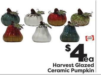Weis Markets Harvest glazed ceramic pumpkin offer
