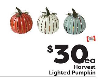 Weis Markets Harvest lighted pumpkin offer
