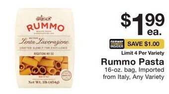 Fairway Store Market Rummo pasta offer