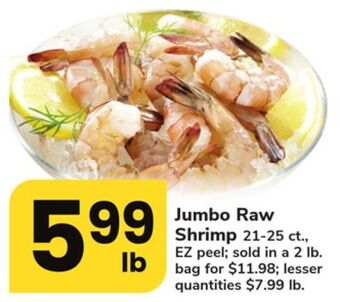 ACME Jumbo raw shrimp offer