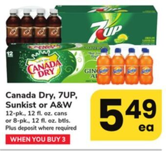 ACME Canada dry, 7up, sunkist or a&w offer