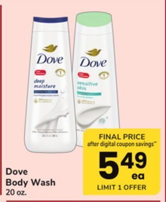 ACME Dove body wash offer