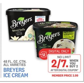 Kings Food Markets Breyers ice cream offer