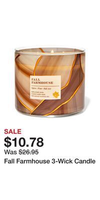 Bath & Body Works Fall farmhouse 3-wick candle offer