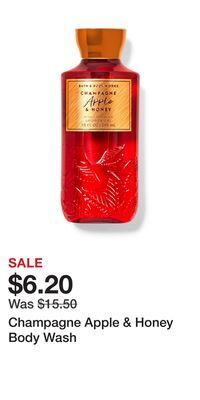 Bath & Body Works Champagne apple & honey body wash offer