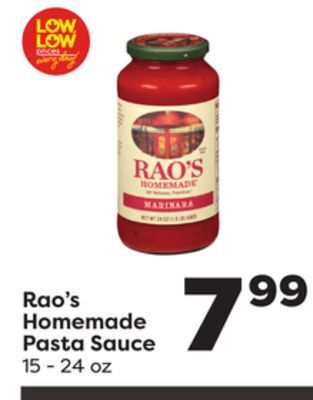 Weis Markets Rao's homemade pasta sauce offer