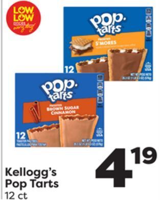 Weis Markets Kellogg's pop tarts offer