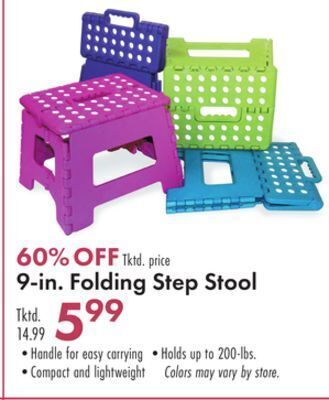 Boscov's 9-in. folding step stool offer