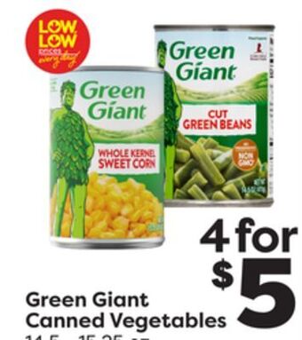 Weis Markets Green giant canned vegetables offer