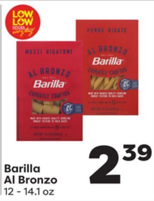Weis Markets Barilla al bronzo offer