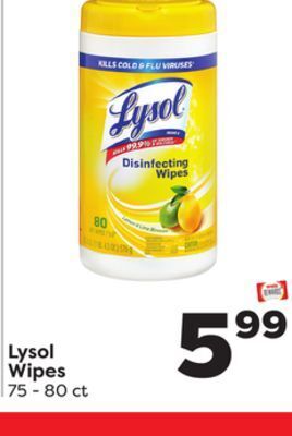 Weis Markets Lysol wipes offer