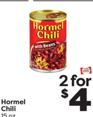 Weis Markets Hormel chili offer