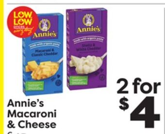 Weis Markets Annie's macaroni & cheese offer