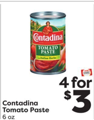 Weis Markets Contadina tomato paste offer