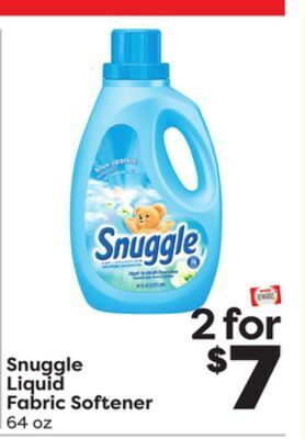 Weis Markets Snuggle liquid fabric softener offer