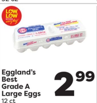 Weis Markets Eggland's best grade a large eggs offer