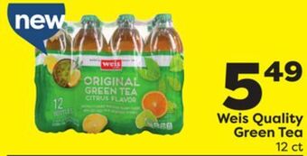Weis Markets Weis quality green tea offer