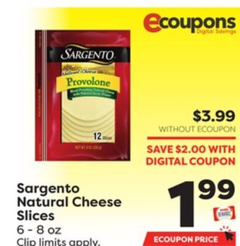 Weis Markets Sargento natural cheese slices offer