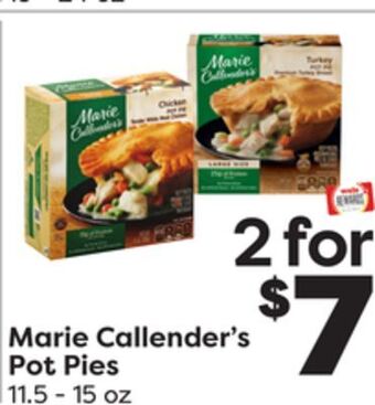 Weis Markets Marie callender's pot pies offer