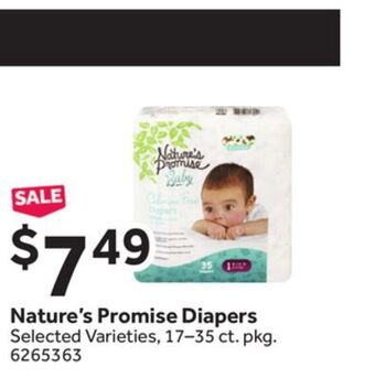 Stop&Shop Nature's promise diapers offer