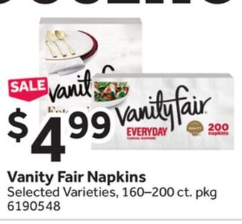 Stop&Shop Vanity fair napkins offer