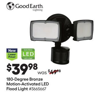 Lowe's 180-degree bronze motion-activated led flood light offer
