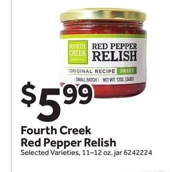 Stop&Shop Fourth creek red pepper relish offer