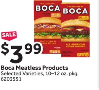 Stop&Shop Boca meatless products offer