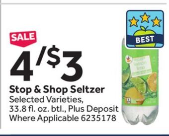 Stop&Shop Stop & shop seltzer offer