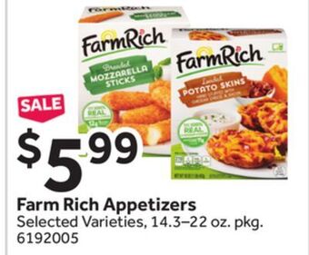 Stop&Shop Farm rich appetizers offer