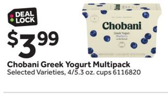 Stop&Shop Chobani greek yogurt multipack offer