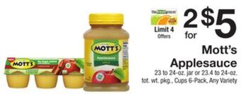 The Fresh Grocer Applesauce offer