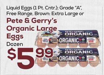 DeCicco & Sons Pete & gerry's organic large eggs offer
