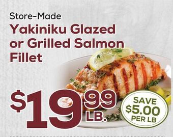 DeCicco & Sons Yakiniku glazed or grilled salmon fillet offer