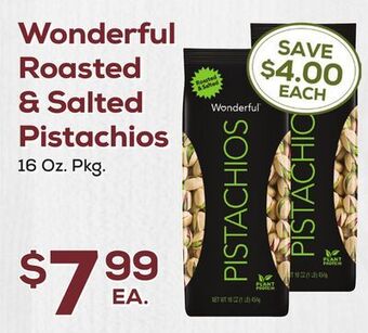 DeCicco & Sons Wonderful roasted & salted pistachios offer