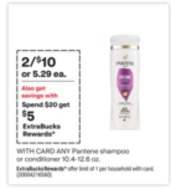 CVS Any pantene shampoo or conditioner 10.4-12.6 oz offer