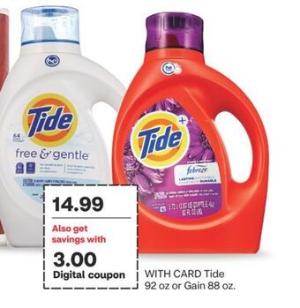 CVS Tide 92 oz or gain 88 oz offer