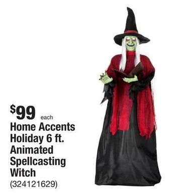 The Home Depot Home accents holiday 6 ft. animated spellcasting witch offer