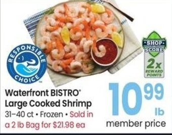 Albertsons Waterfront BISTRO Large Cooked Shrimp offer